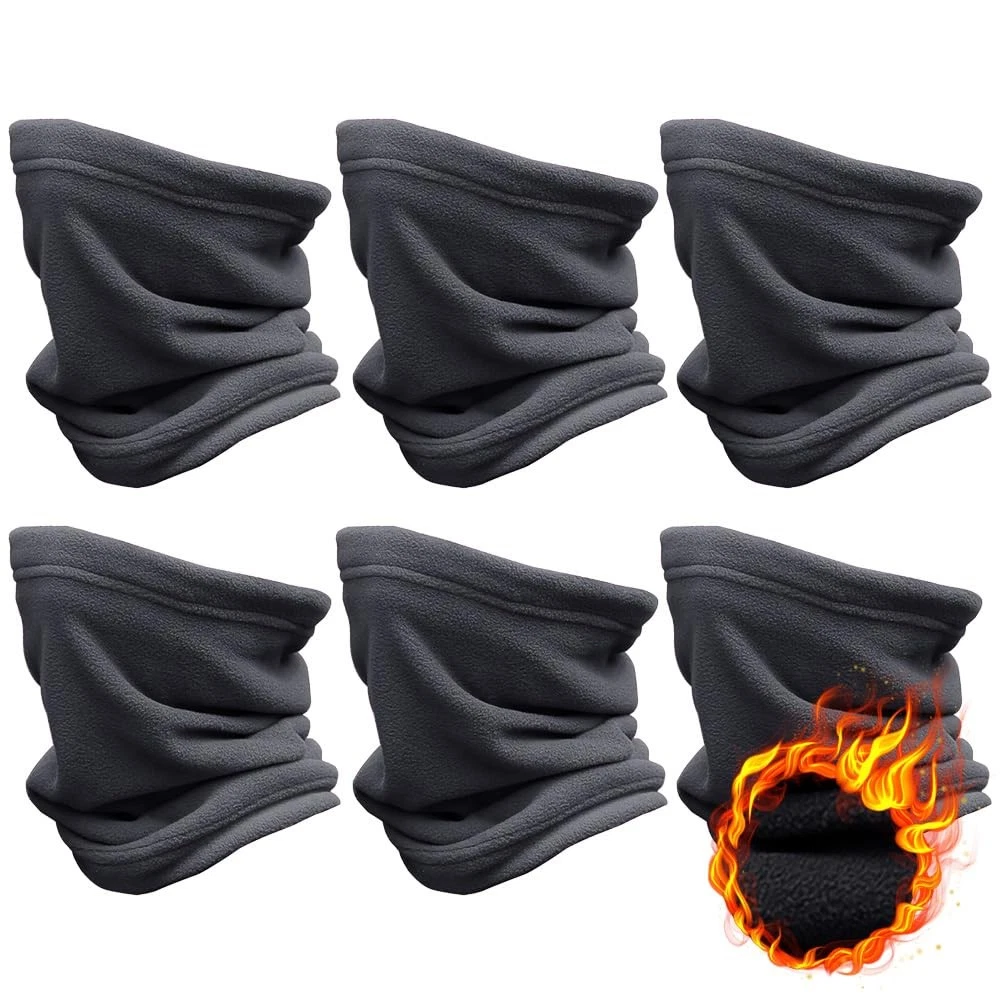 6 Pieces Winter Neck Warmers Ski Face Mask Fleece Gaiter Windproof Face Cover...