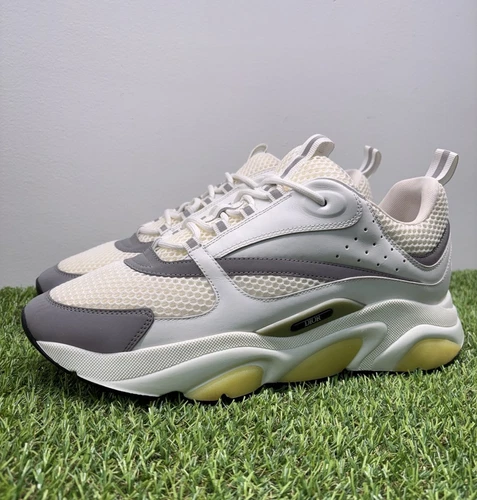 Taille 45 EU (12 US) Baskets Dior B22 blanches, réfléchissantes EXCELLENT ÉTAT !
