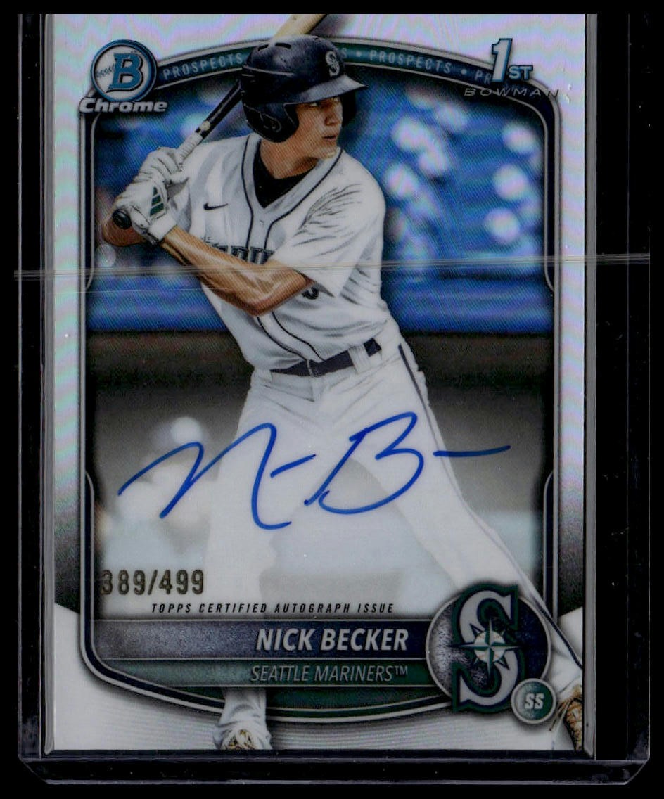 2025 Bowman Draft #CPA-NB Nick Becker Chrome Prospect Autographs Refractor #/499