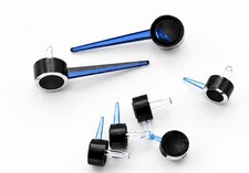 Custom Gauge Cluster Pointer Needle Set For Gm 2003 04 05 06 Chrome Blue Black