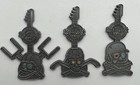 Hard Rock Cafe Pins, Complete Set of 3 Atlantic City 2011 Scull Guitar Pins. — photo 1