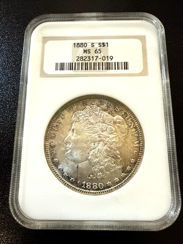1880-S Morgan Dollar MS65 NGC – Great Toned Silver Dollar – High-Grade BU