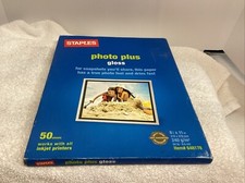 Staples Photo Plus Gloss 8.5x11 Inkjet Paper, 64lb. 50 Sheets 648178 