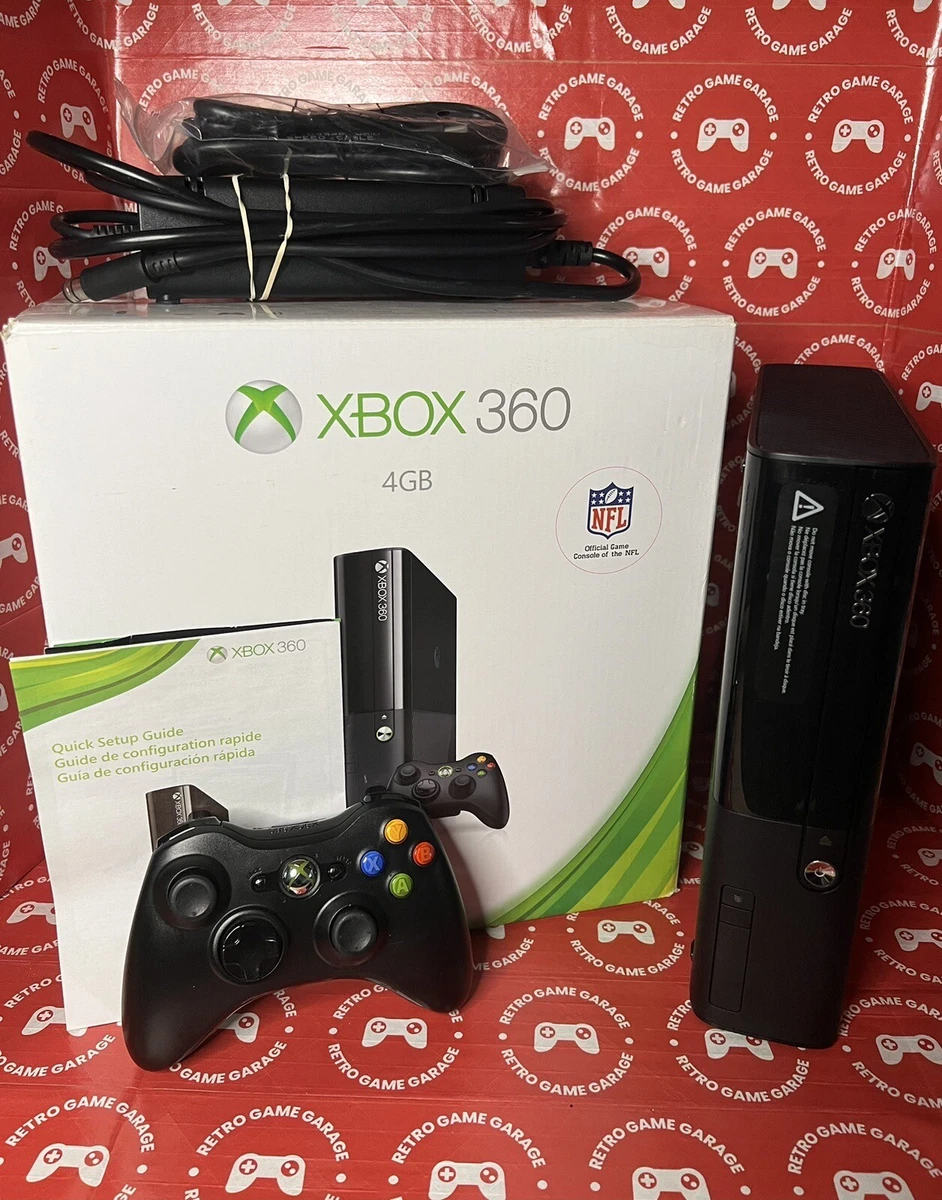Microsoft Xbox 360 E Black Console 320GB w 4GB Internal Memory with Box