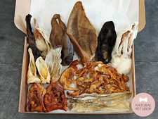 Dog Chew Box Gift Pigs Ear, Rabbit, Cow, Goat, Lamb, Strips Natural Furry Ears