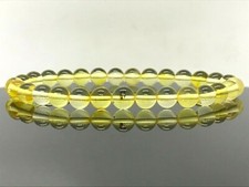 Amber Bracelet 2 Insects Big Size 8" Round Beads Baltic Jewelry Unisex 6g 13210