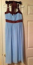 NEW Women's  FORMAL TEA LENGTH   DRESS SIZE 8 HALTER BLUE After 6 WEDDING Prom