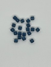 Swarovski 6mm Crystal Cube Beads Denim Blue Lot of 20 New Old Stock