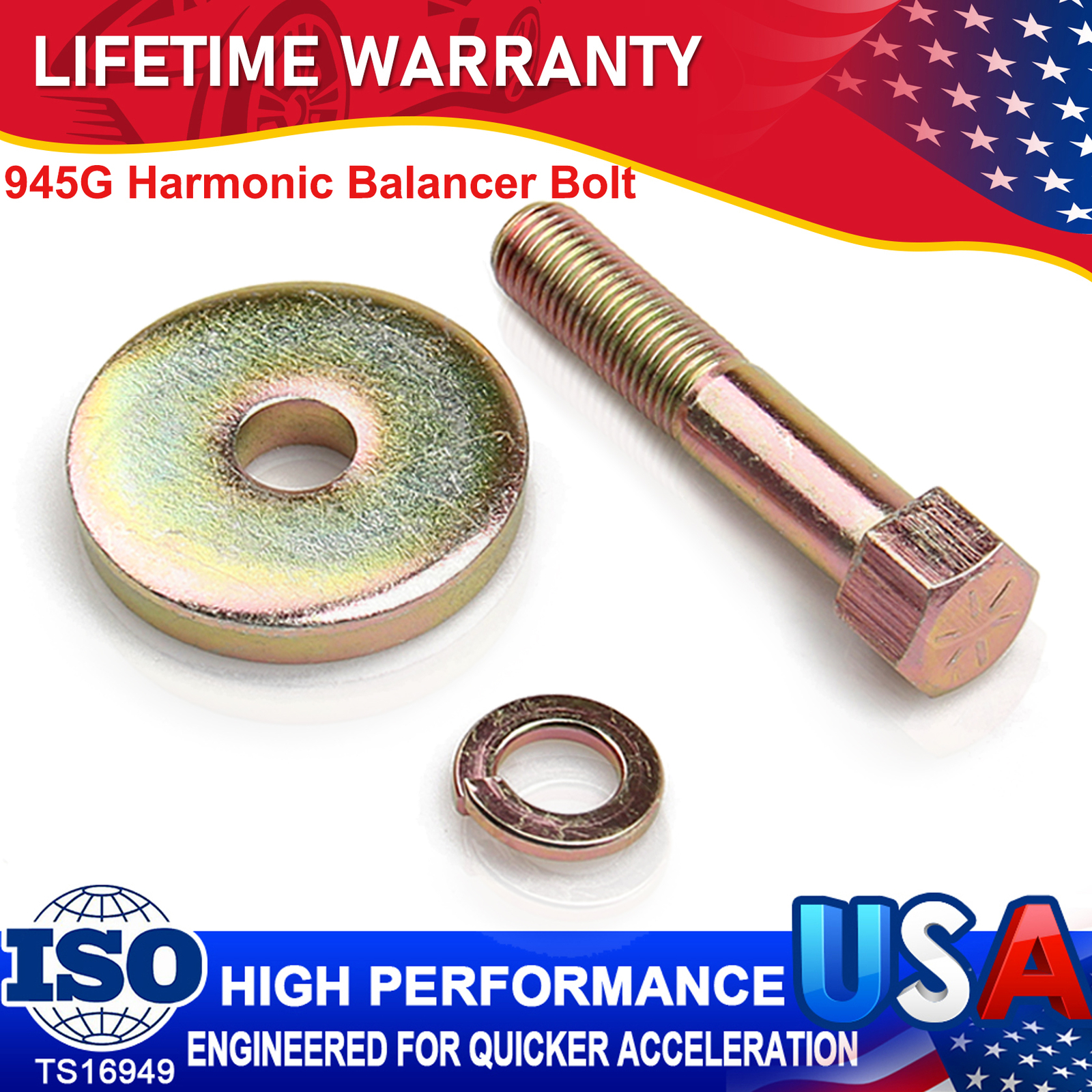 Block Harmonic Balancer Bolts Kits For SBC Chevy 280 305 350 383 Damper 7/16"20 eBay