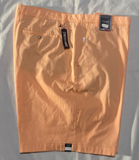 NWT, MEN'S ROUNDTREE YORKE 9" INSEAM CLASSIC FIT FLAT FRONT SHORT-PEACH- 50