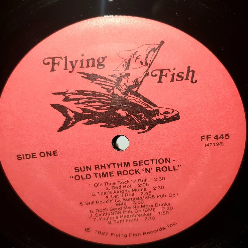 SUN RHYTHM SECTION Old Time Rock 'N Roll LP VG+ 1987 Flying Fish FF445 Vinyl - Image 3 of 3