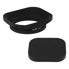 52mm Standard Square Screw in Metal Black Lens Hood for Canon Nikon Sony Zeiss
