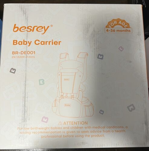 Besrey Baby Carrier Hip Seat  Backpack Newborn to Toddler 4-36 Months BR-DE001 - Afbeelding 1 van 4