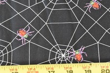 By 1/2 Yd, Lavender  Red Spiders on White  Black Cotton, Andover, Carle, P7071