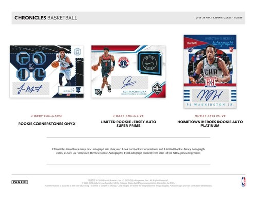 2019/20 Panini Chronicles Basketball Hobby Box Factory Sealed NBA - Express - Picture 5 of 7