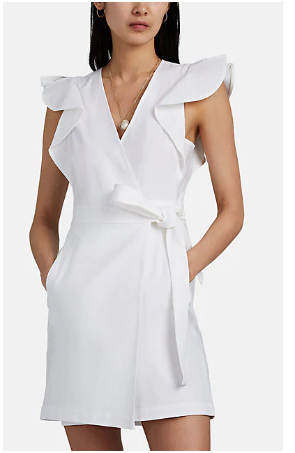 A.L.C. SIDELLE LINEN BLEND WRAP GESSO WHITE DRESS sz 2 | eBay A.L.C. SIDELLE LINEN BLEND WRAP GESSO WHITE DRESS sz 2 | eBay