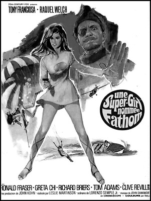 RAQUEL WELCH Movie Poster 1967 Film FATHOM Picture Photo Print 24x36