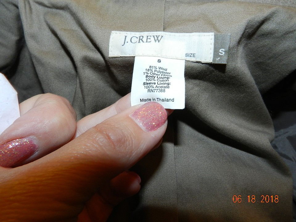 womens tan J CREW size S coat jacket wool eBay
