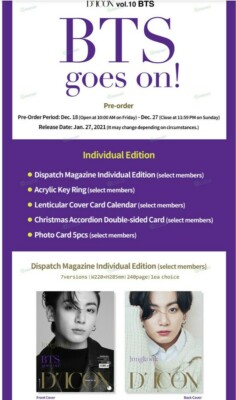 ENGLISH Brand New BTS DICON 10th MAGAZINE 2021 Vol.10 Taehyung