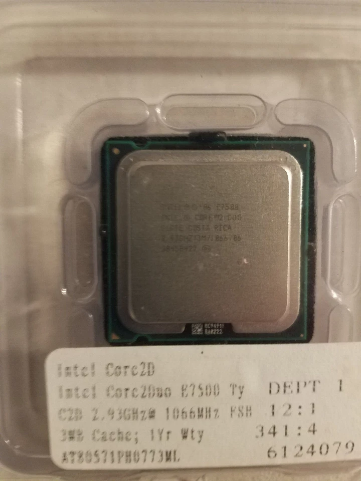 Intel Core 2 Duo E7500 2.93GHz 3MB Cache Socket 775 CPU AT80571PH0773ML SLGTE - Image 3 of 4