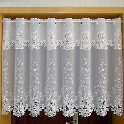 Scheibengardine Bistrogardine Küche Fenstervorhang Voile Transparent Kurzstores