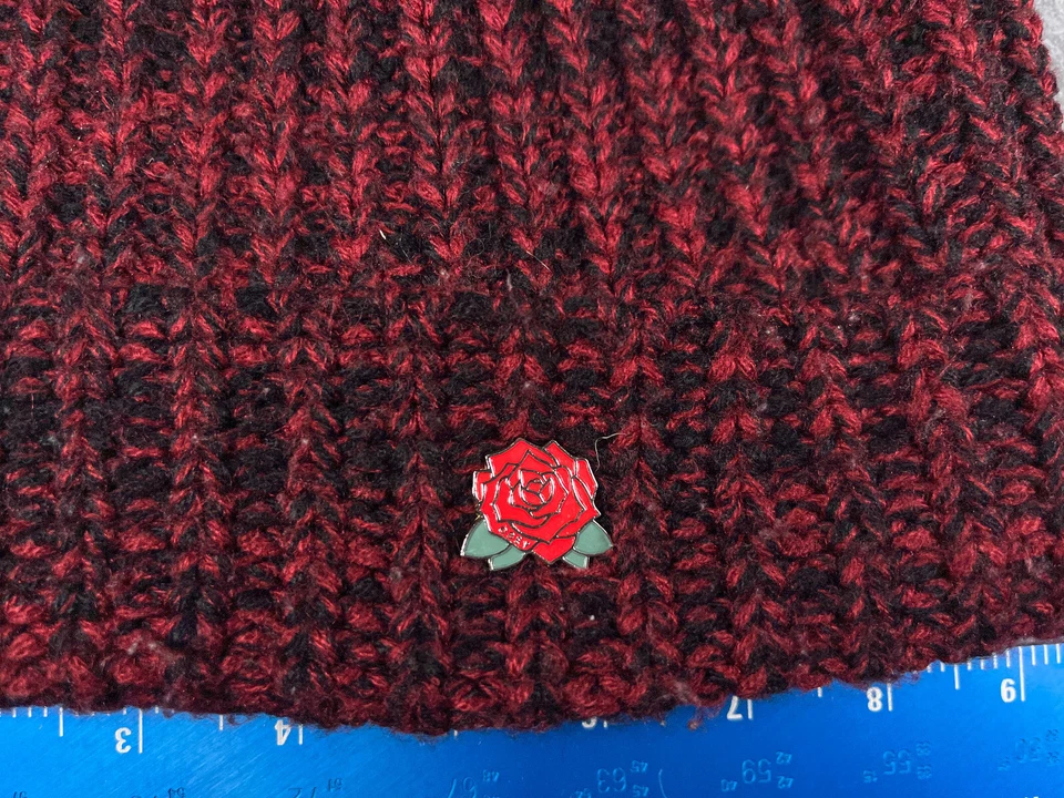 Obey Giant Rose Gorro Toque Adulto Talla Única Rojo Tejido 100% Acrílico Patín Nieve Esquí Foto 2 de 4