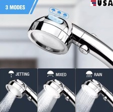 3 Mode High Pressure Showerhead Handheld Shower Head with ON/Off/Pause Durable