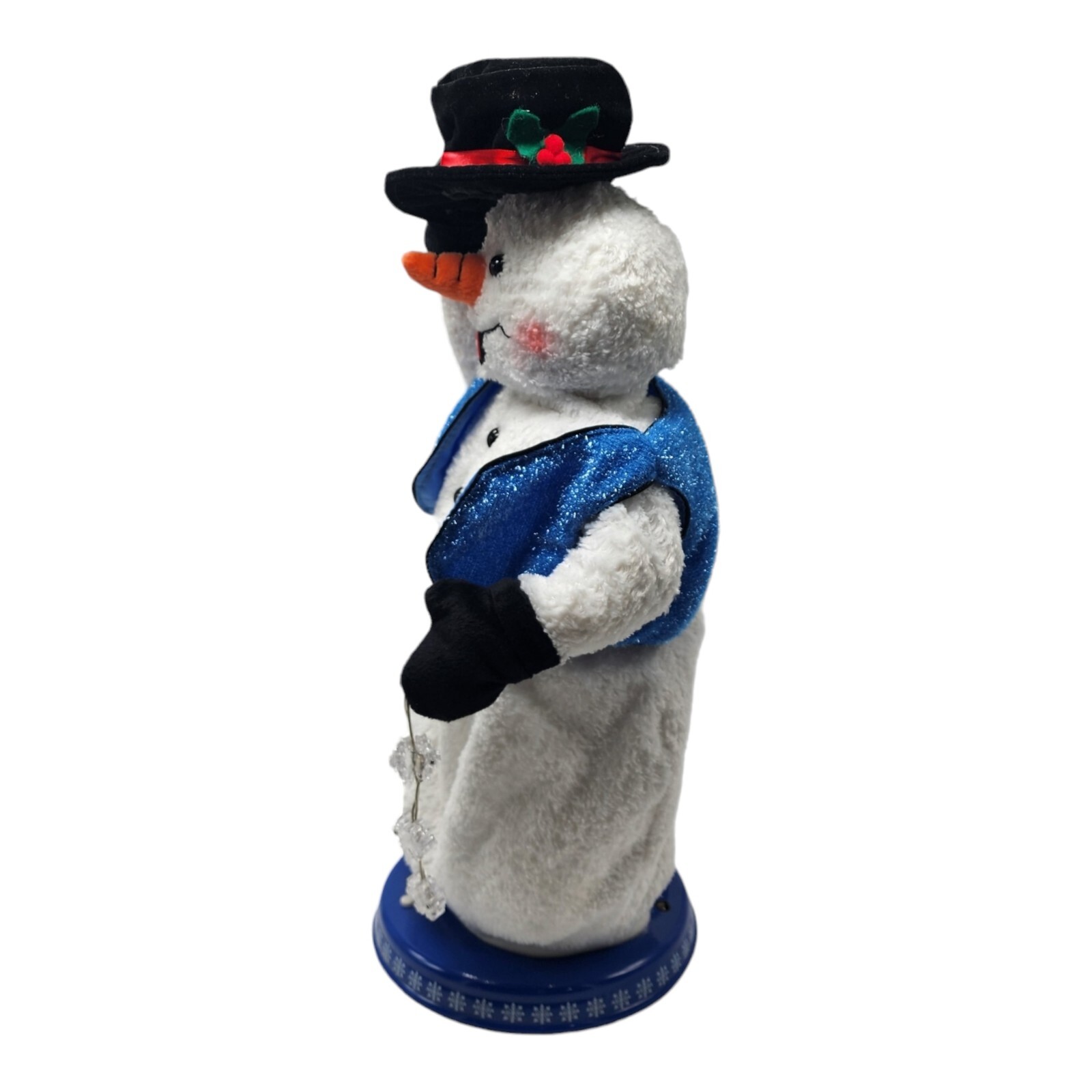 Gemmy Spinning Snowflakes Snowman Christmas FOR PARTS OR REPAIR