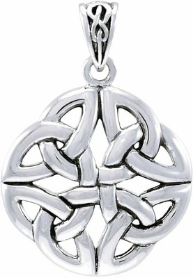 Jewelry Trends Sterling Silver Celtic Trinity Quadrata Pendant