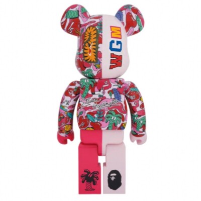 BE@RBRICK 1000% Steven Harrington BAPE SHARK Pink Bearbrick A