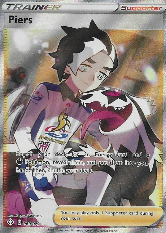 POKEMON TCG SHINING FATES PIERS FULL ART HOLO RARE TRAINER CARD 069