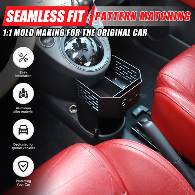 Cornice per console centrale dell'auto, con modalità aria condizionata, compatibile con Fiat 500 2016-2024, telaio di regolazione centrale dell'aria condizionata, accessori interni (fibra di carbonio