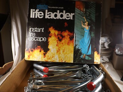 LaFrance Fire Escape Steel Life Ladder - 13 Rung - 15 Foot - 2 Story