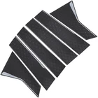 6x Honeycomb Real Carbon Fiber Window Pillar Panel Cover Fits 18-22 Accord Sedan