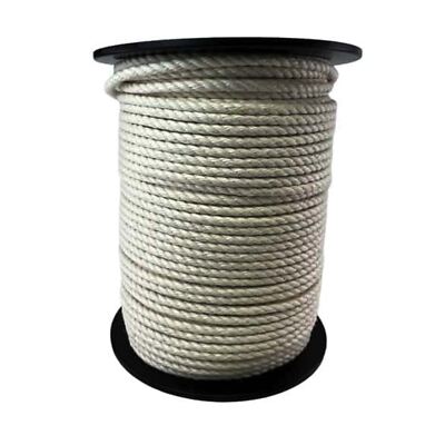 20 mm Kunststoff weiß Polyhanf Terrassendielen Seil auf Rolle, Gartenseile Länge wählbar