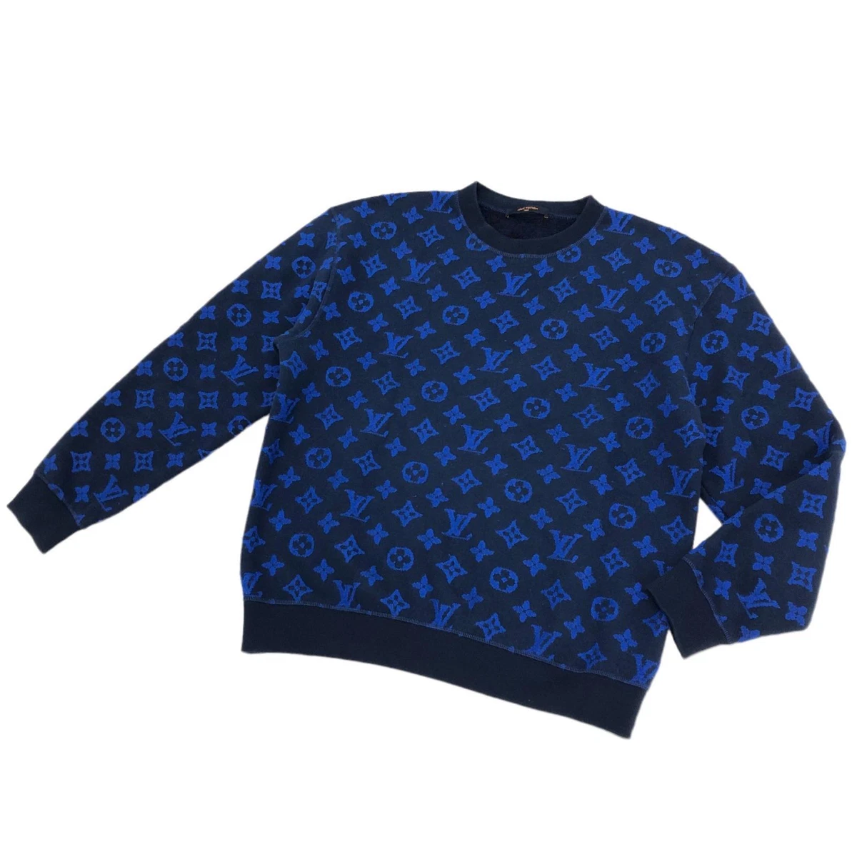 Louis Vuitton Blue Monogram Jacquard Sweater