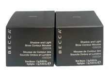 Becca Shadow And Light Brow Contour Mousse (1.5g/0.053oz/Cocoa) Lot Of 2, New