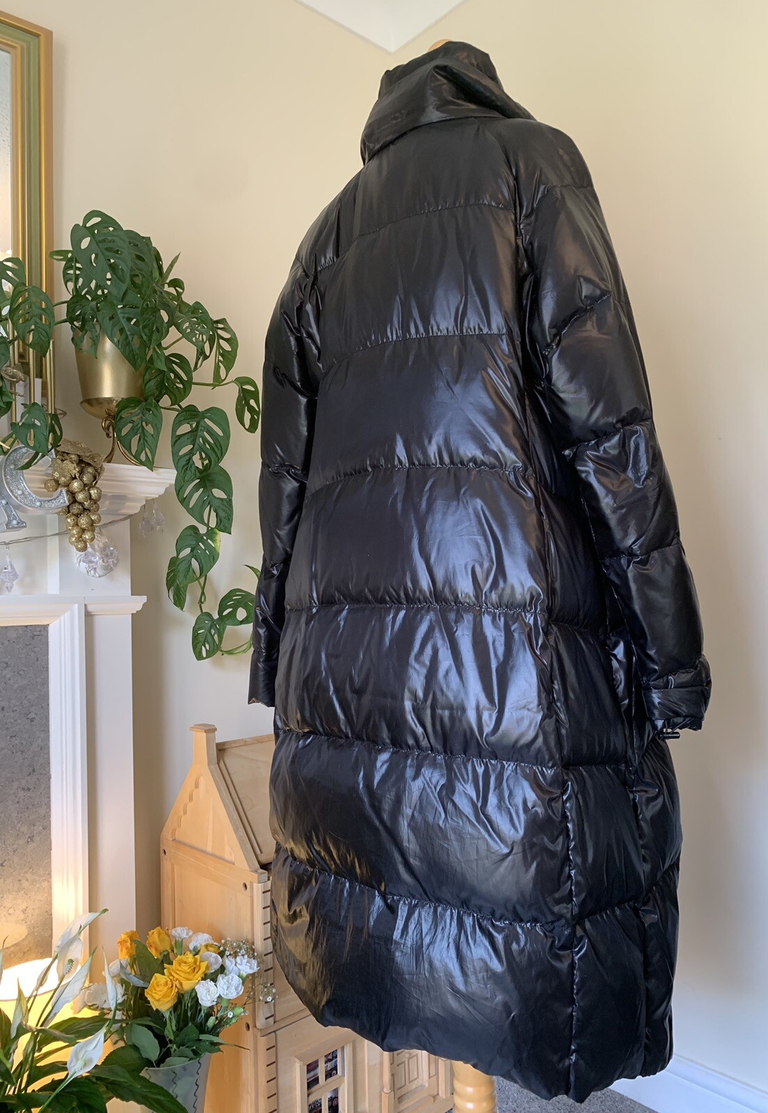 Beautiful Warm Lightweight Rundholz Arty Black Quirky Feather Down Coat