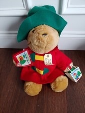 Paddington Bear In Red Rain Coat With Bag and Tree 17 "