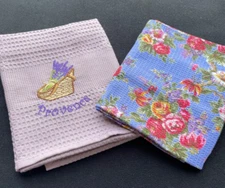 Set of 2 Provence Lavender Tea Towels - April Cornell & French Sdymod