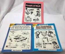 Vintage Ready To Use Clip Art Books Lot Of 3