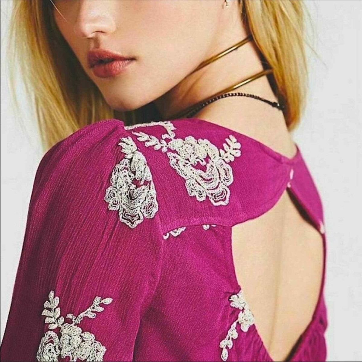 Free People Emma Embroidered Mini Dress | eBay