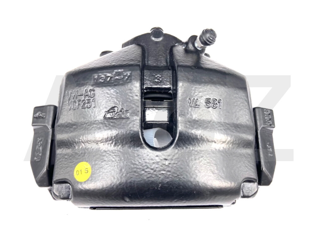 NS FRONT BRAKE CALIPER COMPLETE CARRIER BRACKET+BRAKE PAD GENUINE VW POLO GTI 6R