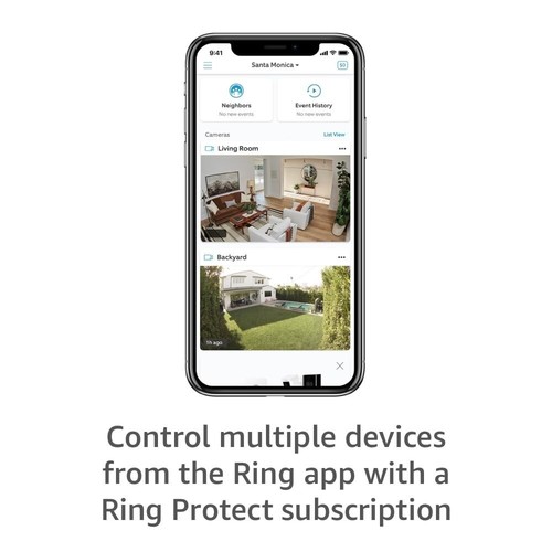 Ring Stick Up Cam 1080p Battery IndoorOutdoor Color Night Vision 2way Talk White - Picture 6 of 20