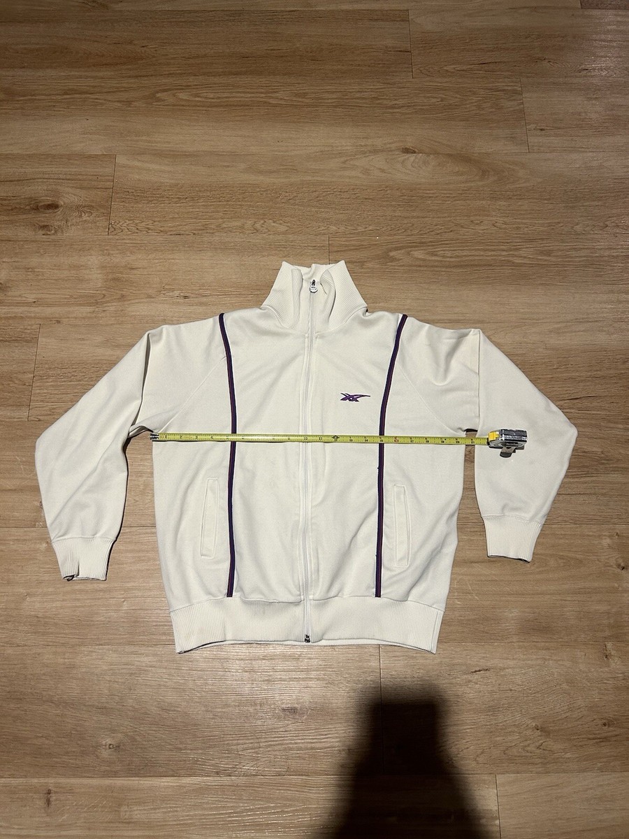 Vintage 80s Small ASICS Track Jacket JAPAN 1980s Cream