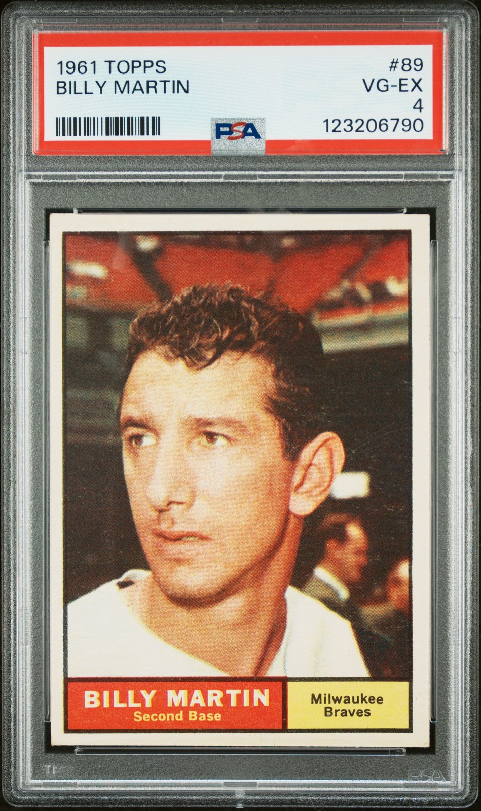 1961 TOPPS #89 BILLY MARTIN PSA 4