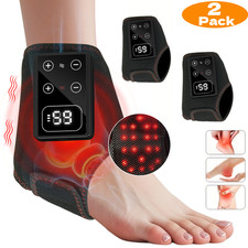 2Pack Foot Ankle Massager Pain Relief 3 Modes Vibration Infrared Hot Compress