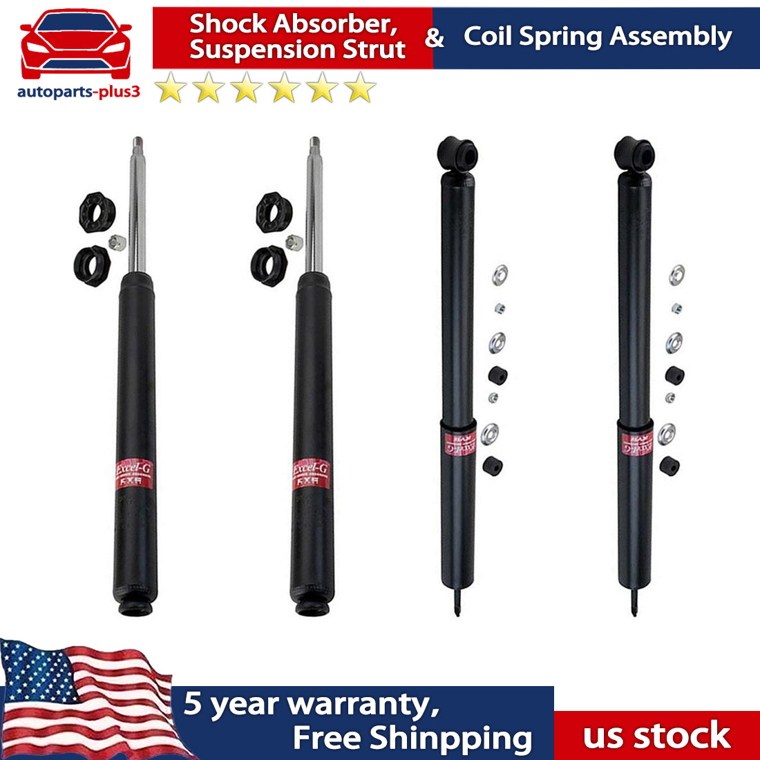 KYB of 2 Front & 2 Rear Struts Shock Absorbers For 82-85 Toyota