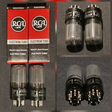 RCA 6SN7 GT TUBE 1950s LEGENDARY GRAY SMOKE MATCHED SET