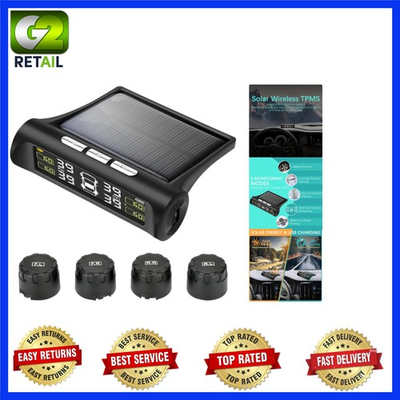 #ad Eco Friendly Tire Pressure Monitor System with Solar Charger amp; Real Time Alerts $39.95